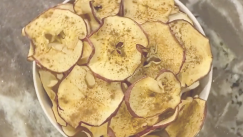 chips de pommes déshydratés